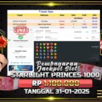 BUKTI JACKPOT SLOT STARLIGHT PRINCES 1000 TERPERCAYA DI INDONESIA TGL 31-01-2025