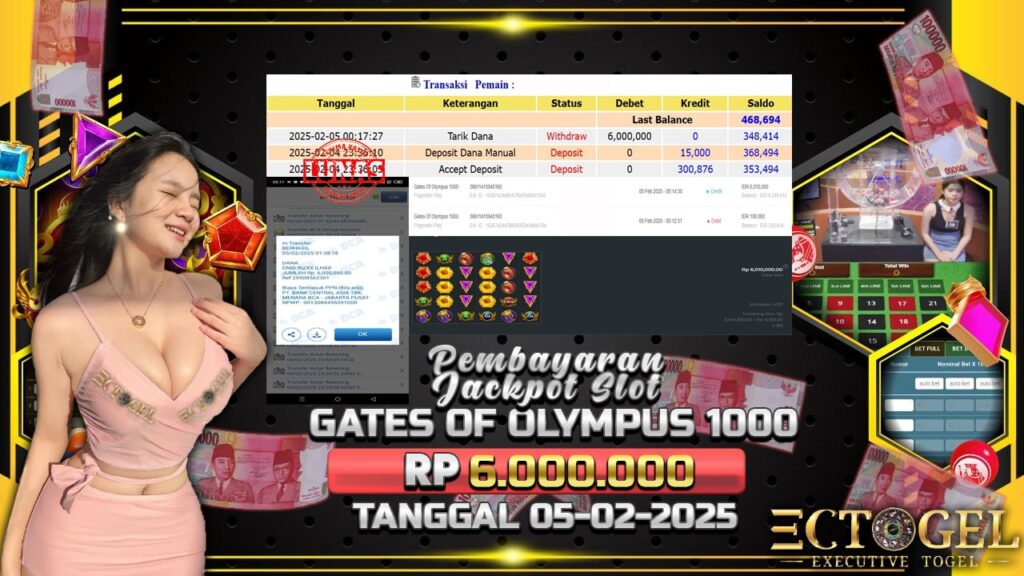 BUKTI JACKPOT SLOT GATES OF OLYMPUS 1000 TERPERCAYA DI INDONESIA TGL 05-02-2025