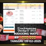 BUKTI JACKPOT SLOT MAHJONG WAYS TERPERCAYA DI INDONESIA TGL 09-02-2025