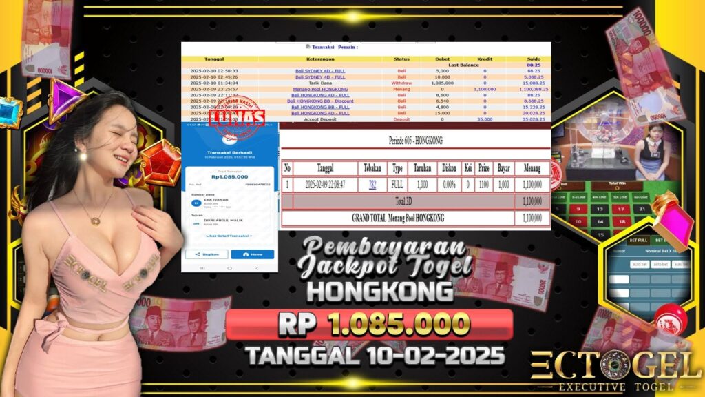 BUKTI JACKPOT TOGEL HONGKONG TERPERCAYA DI INDONESIA TGL 10-02-2025