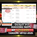 BUKTI JACKPOT SLOT MAHJONG WAYS TERPERCAYA DI INDONESIA TGL 28-02-2025