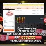 BUKTI JACKPOT SLOT GATES OF OLYMPUS 1000 TERPERCAYA DI INDONESIA TGL 08-02-2025