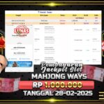 BUKTI JACKPOT SLOT MAHJONG WAYS TERPERCAYA DI INDONESIA TGL 28-02-2025