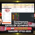 BUKTI JACKPOT SLOT GATES OF OLYMPUS TERPERCAYA DI INDONESIA TGL 27-02-2025