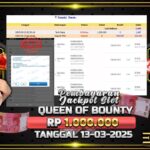 BUKTI JACKPOT SLOT QUEEN OF BOUNTY TERPERCAYA DI INDONESIA TGL 13-03-2025