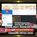 BUKTI JACKPOT SLOT STARLIGHT PRINCES 1000 TERPERCAYA DI INDONESIA TGL 09-03-2025