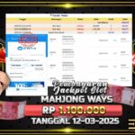 BUKTI JACKPOT SLOT MAHJONG WAYS TERPERCAYA DI INDONESIA TGL 12-03-2025