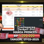 BUKTI JACKPOT SLOT MANIA PRINCES TERPERCAYA DI INDONESIA TGL 01-03-2025