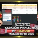 BUKTI JACKPOT SLOT STARLIGHT PRINCES 1000 TERPERCAYA DI INDONESIA TGL 05-03-2025