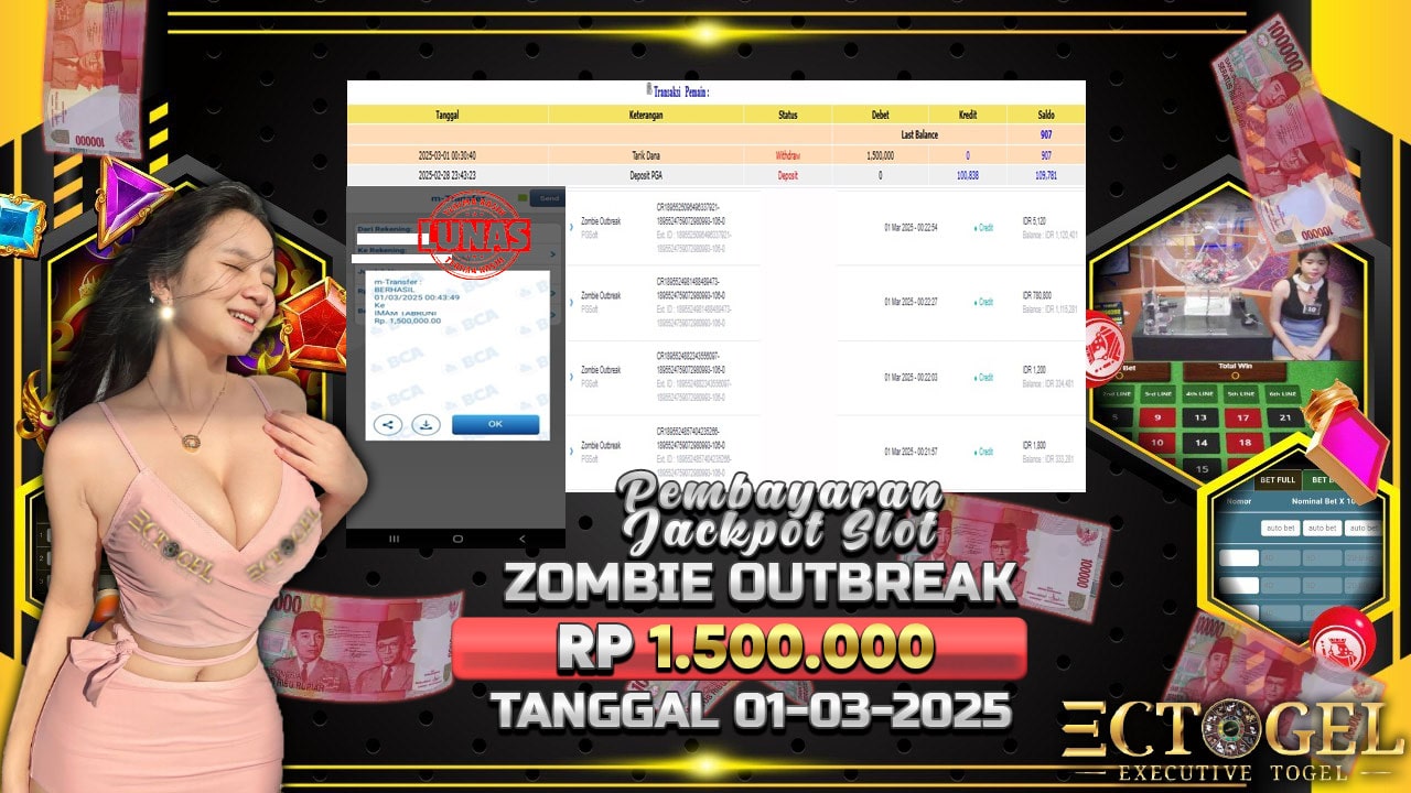 BUKTI JACKPOT SLOT ZOMBIE OUTBREAK TERPERCAYA DI INDONESIA TGL 01-03-2025