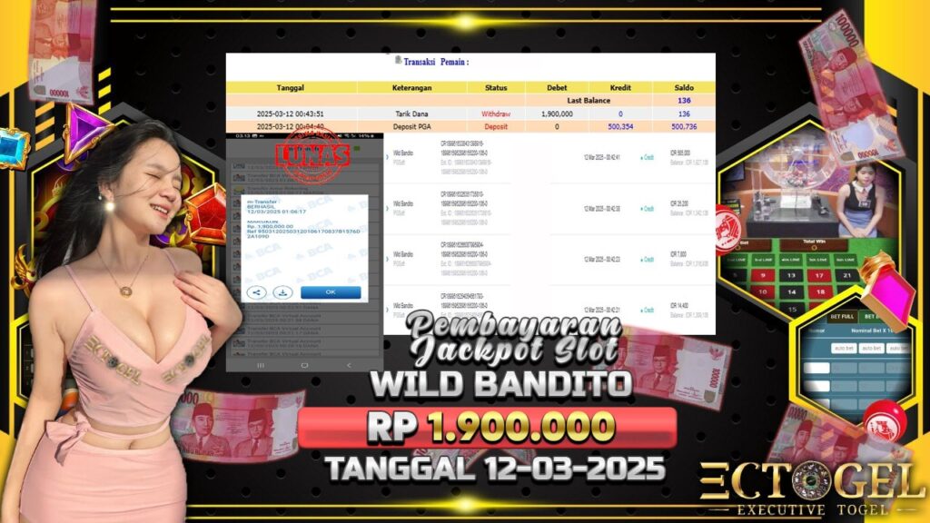 BUKTI JACKPOT SLOT WILD BANDITO TERPERCAYA DI INDONESIA TGL 12-03-2025