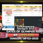 BUKTI JACKPOT SLOT GATES OF OLYMPUS 1000 TERPERCAYA DI INDONESIA TGL 08-03-2025