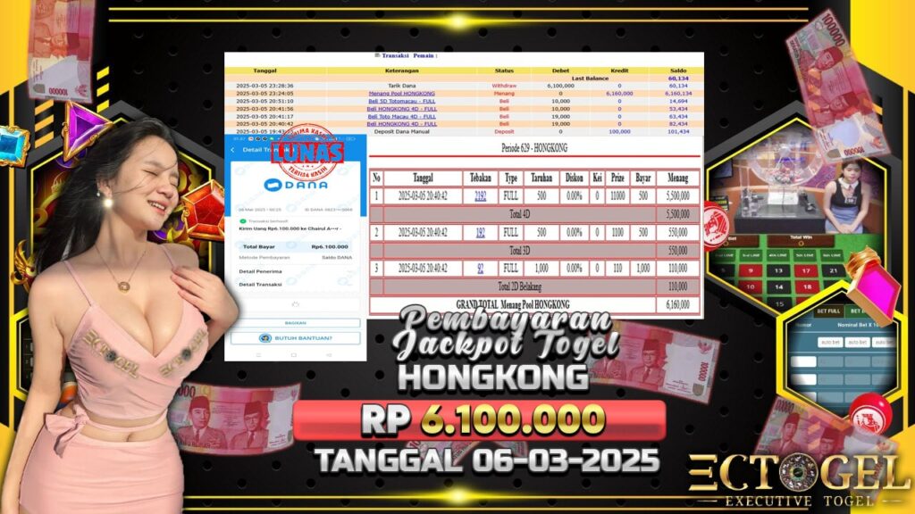 BUKTI JACKPOT TOGEL HONGKONG TERPERCAYA DI INDONESIA TGL 06-03-2025