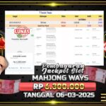 BUKTI JACKPOT SLOT MAHJONG WAYS TERPERCAYA DI INDONESIA TGL 06-03-2025